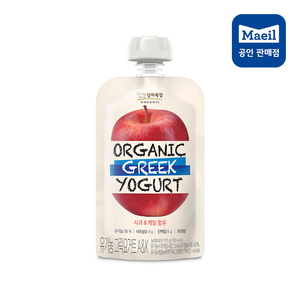 [매일유업] 유기농 그릭요거트 사과케일/블루베리케일 120G 12팩